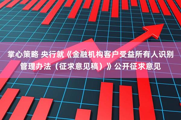 掌心策略 央行就《金融机构客户受益所有人识别管理办法（征求意见稿）》公开征求意见